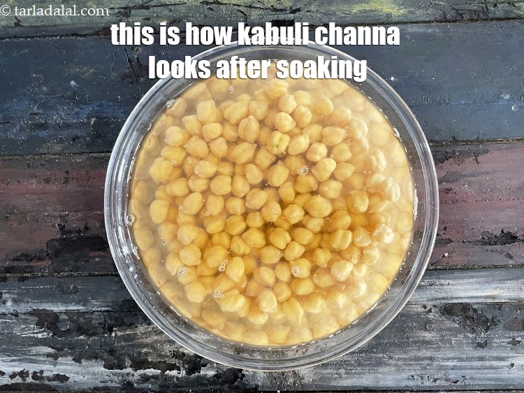 Step 10 – This is how the kabuli chana looks after soaking.