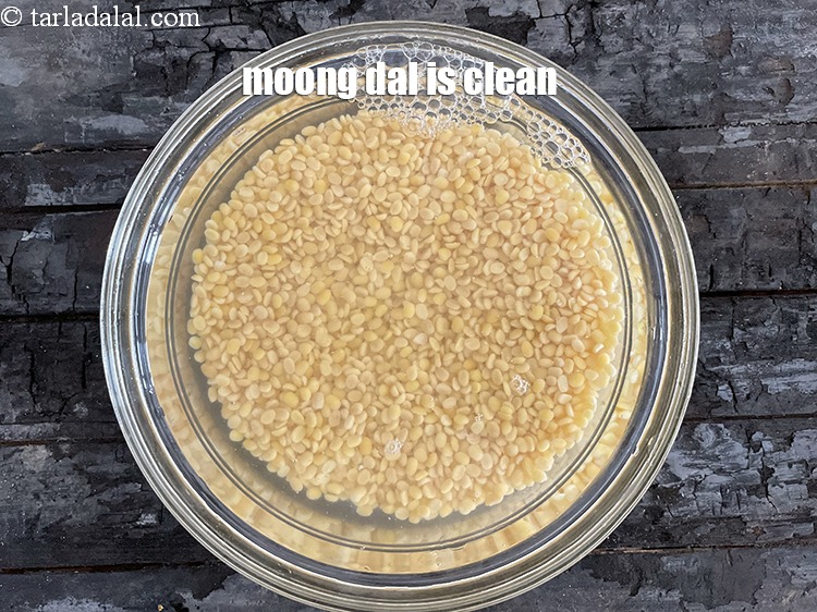 Step 5 – The moong dal is now clean.