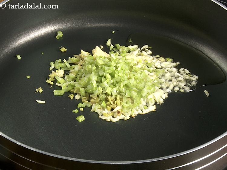 Step 13 – Add celery. Even in very little quantity celery really enhances the flavors of <strong>veg soba …