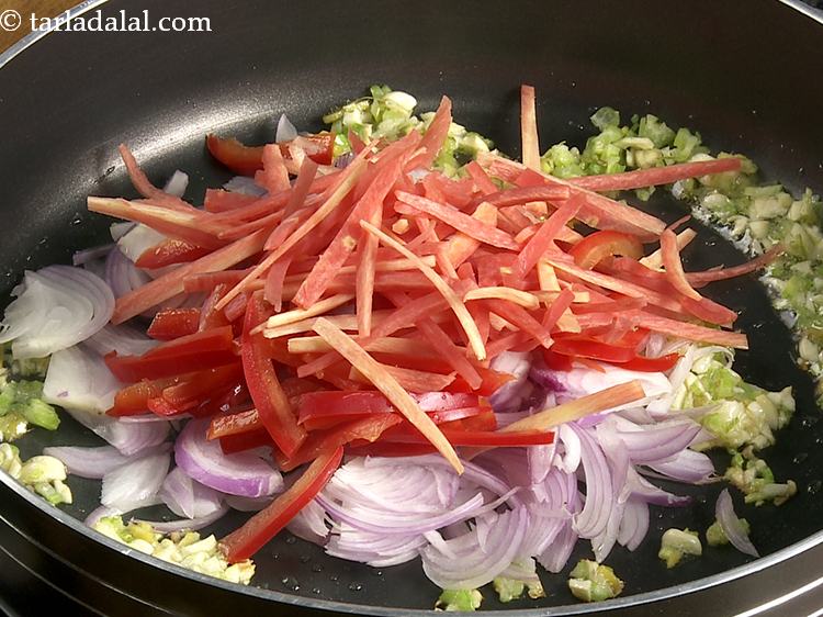 Step 17 – Add carrot. Make use of crunchy vegetables to give a nice bite to the nutritious …