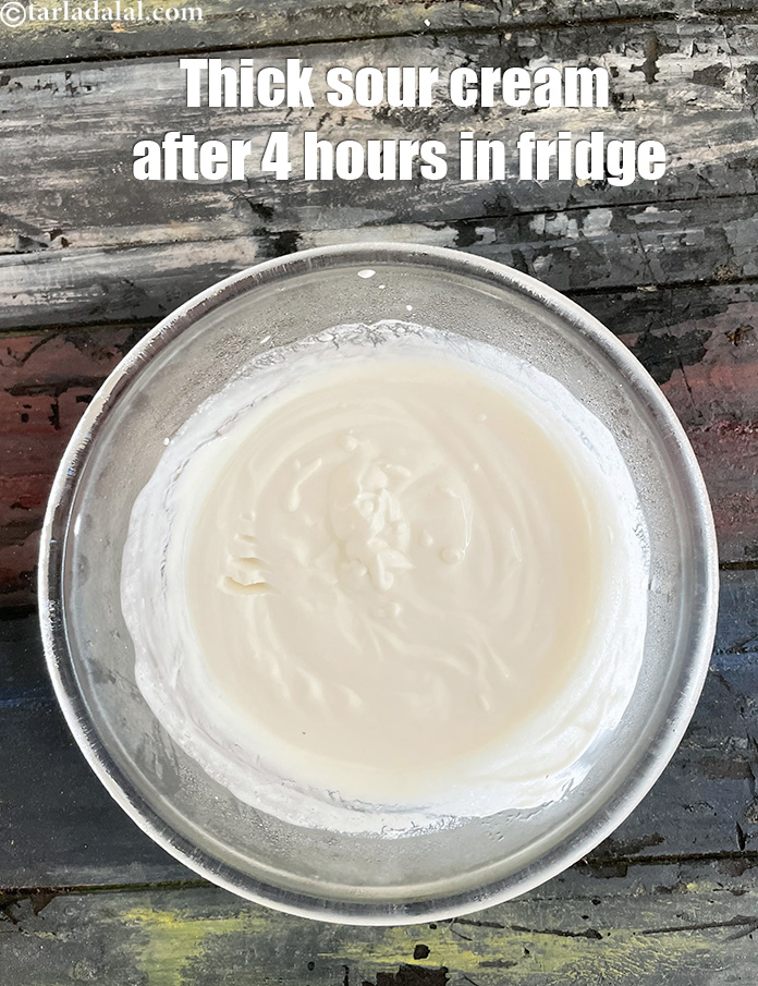Step 14 – Put in the fridge for 3 to 4 hours. This will make the sour cream …