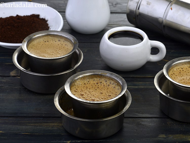Step 27 – Serve the&nbsp;<strong>South Indian Filter Coffee</strong>&nbsp;immediately with sumptuous <a href="https://www.tarladalal.com/recipes-for-South-Indian-Breakfast-847" target="_blank">South-Indian breakfast recipes</a> like <a href="https://www.tarladalal.com/recipes-for-different-types-of-idlis-45" …