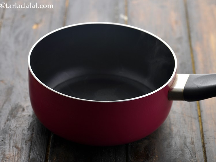 Step 18 – Heat &frac14; cup of water in a saucepan and bring it to a boil.