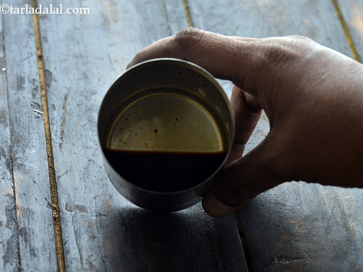 Step 21 – Keep aside for at least 30 minutes to get a thick coffee decoction. Do not …