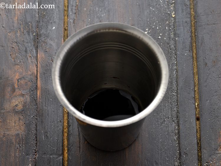 Step 23 – Pour 1 tablespoon of the prepared coffee decoction in a small glass preferably a tumbler …