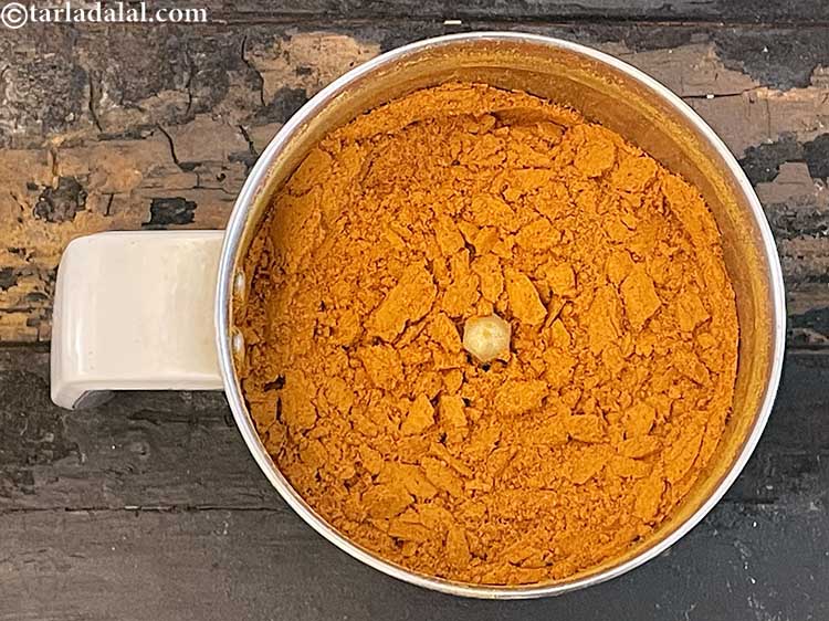 Step 30 – Once cooled, blend in a mixer to a fine powder. The blending will take a …