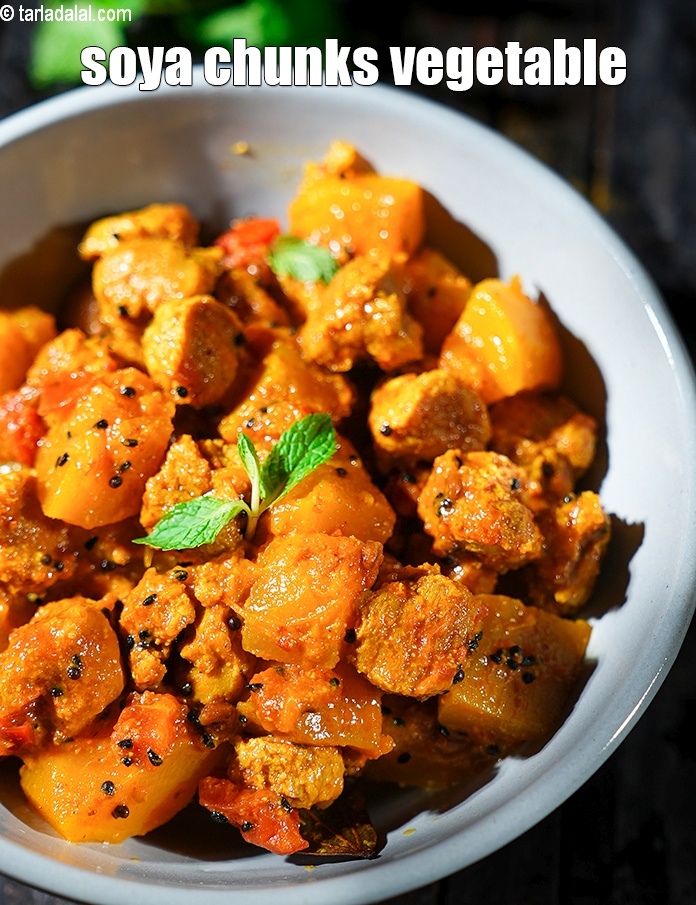 Step 33 – Serve <strong>Rajasthani kaddu aur soya ki sabzi | &nbsp;healthy bhopla soya sabji |&nbsp;soya chunks vegetable …