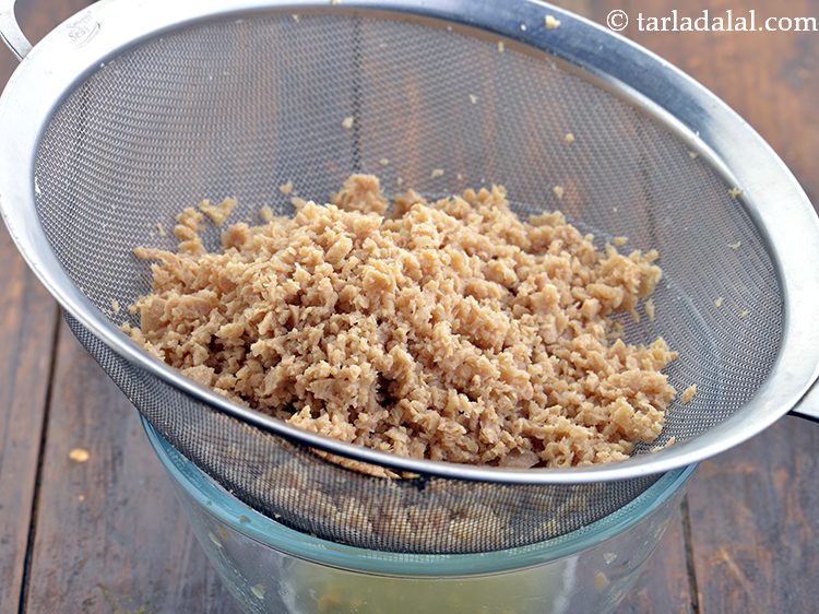 Step 8 – Drain, squeeze out all the water and keep aside.