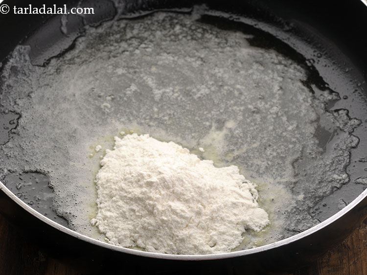 Step 18 – Add the remaining &frac14; cup of plain flour. Generally, the ratio of butter:flour:milk is 1:1:10 …