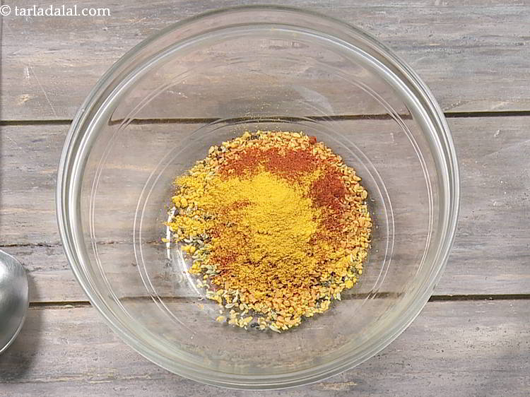 Step 12 – Add turmeric powder.