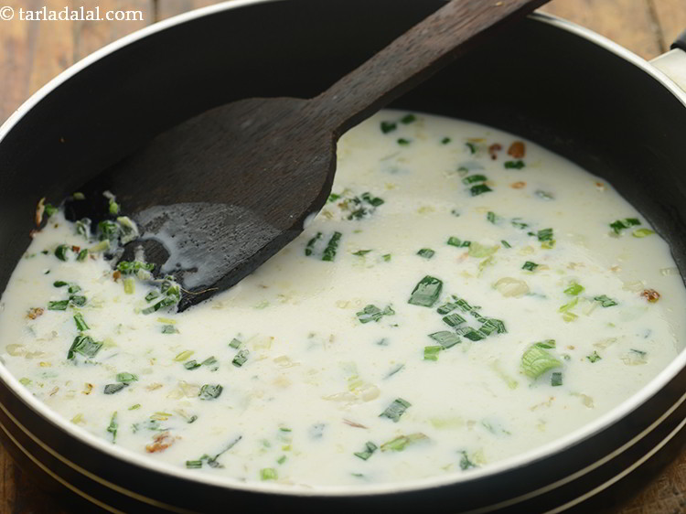 Step 11 – Add milk.