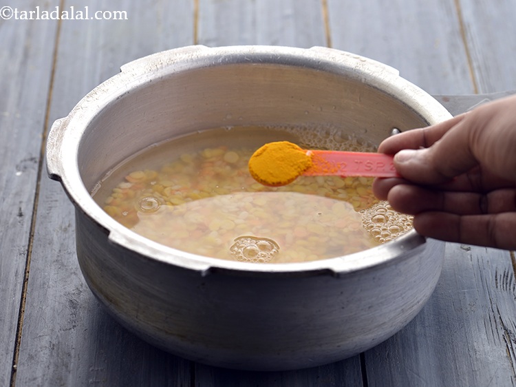 Step 10 – Add the turmeric powder.