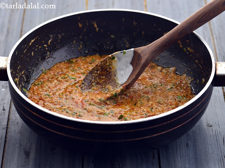 Step 28 – Mix well and cook on a slow flame for 1 to 2 minutes, while stirring …