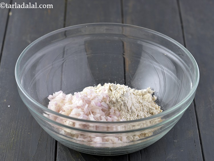 Step 5 – Add the finely chopped onions.