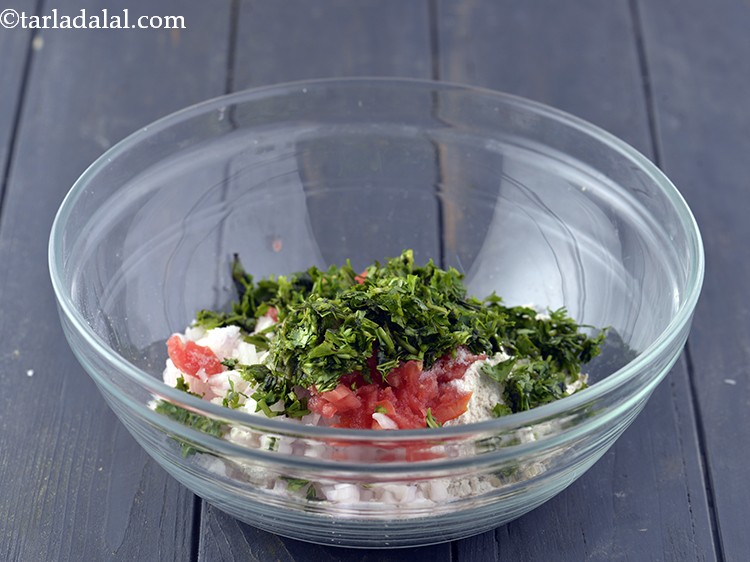 Step 8 – Add the chopped coriander. You can even add dry spices like turmeric powder, chilli powder …