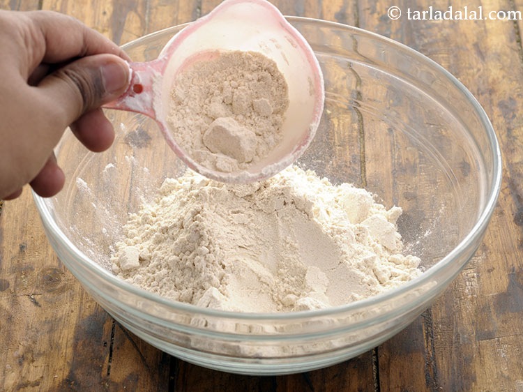 Step 3 – Add whole wheat flour.