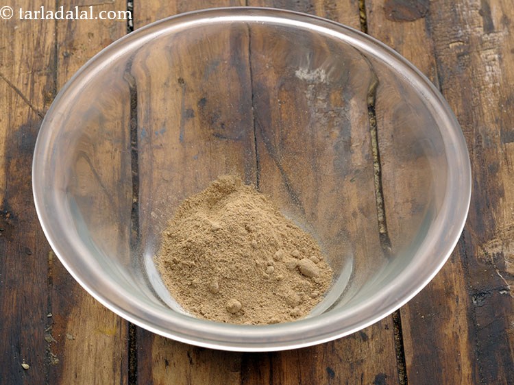 Step 30 – In a small bowl, take 2 tsp dried mango powder. Chaat masala, vinegar or lemon …