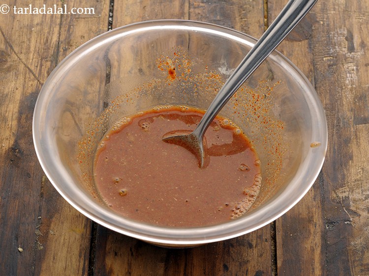 Step 34 – Mix well and our masala water is ready. Keep aside.