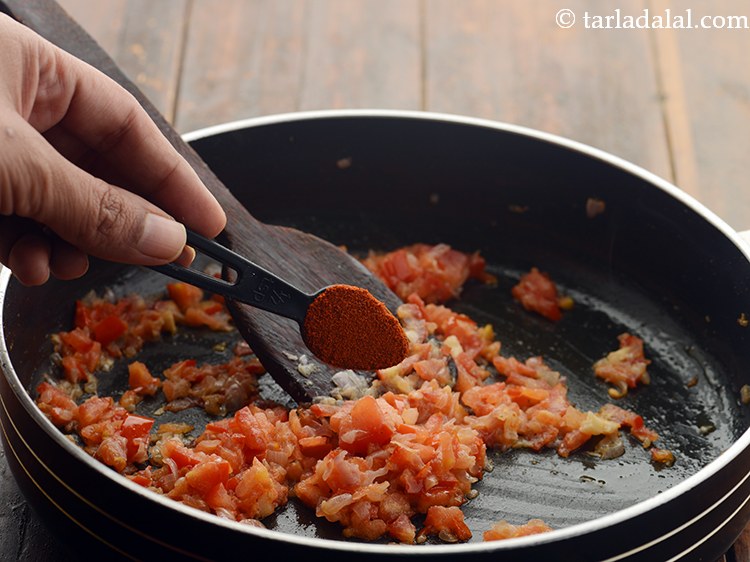 Step 9 – Add chilli powder depending upon how spicy you want.