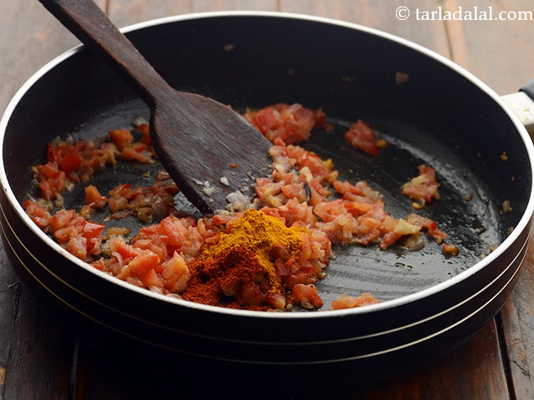 Step 10 – Add the turmeric powder.