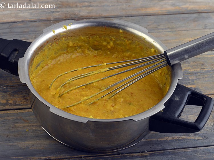 Step 37 – Whisk well. This is how the spicy yellow moong dal recipe | healthy moong dal …