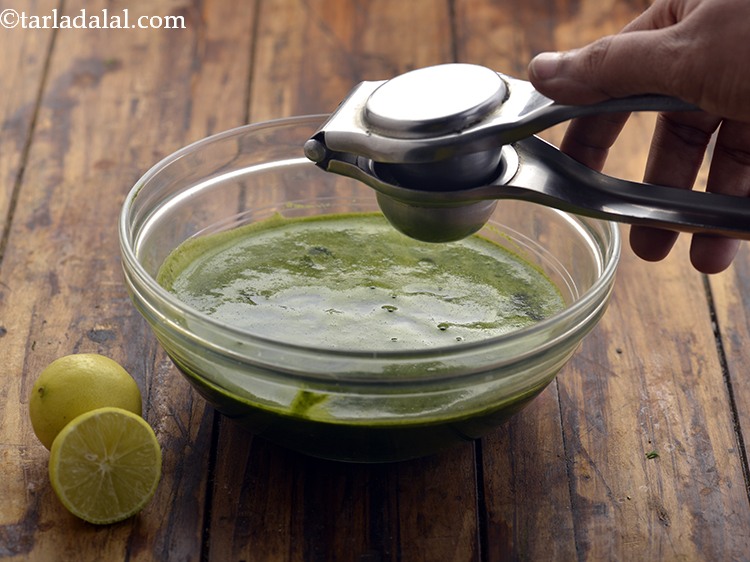 Step 25 – Squeeze out fresh lemon juice using a lemon squeezer and add it to the prepared …