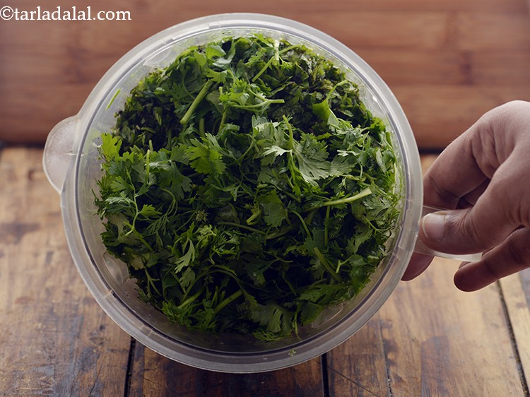 Step 20 – Add coriander to it.