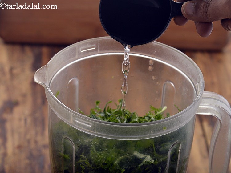 Step 21 – Add &frac12; cup of water. This makes the blending easier and yields the perfect juice …