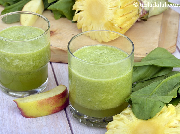 Step 12 – Add some crushed ice into glasses if you wish to and serve <strong>spinach apple and …