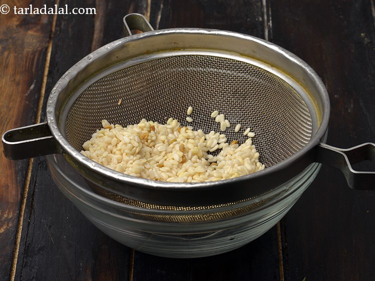 Step 9 – Drain well using a strainer and discard the water.