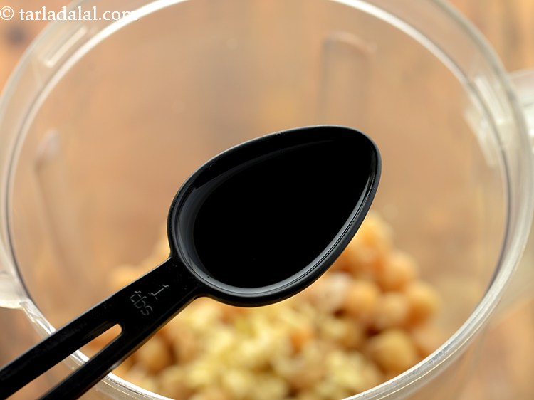 Step 12 – Add olive oil. It is the second most important ingredient for making hummus. Use extra …