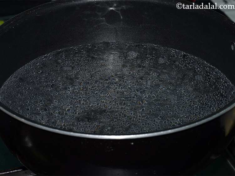 Step 4 – In a large vessel, bring water to a vigorous boil.