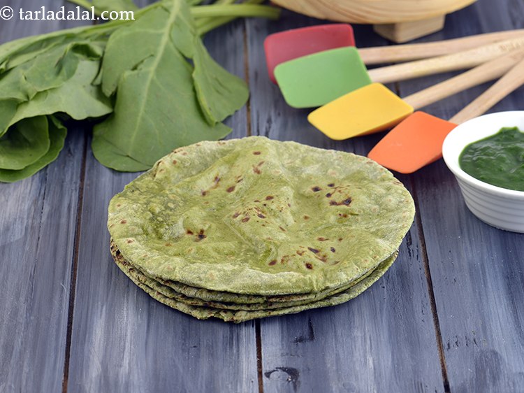 Step 19 – You can even make variants of this roti by adding spinach, carrot or beet puree …