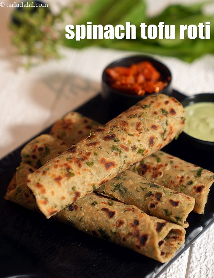 Step 25 – Serve <strong>hariyali tofu roti |&nbsp;spinach tofu roti | hariyali paneer roti | healthy&nbsp;methi and spinach …