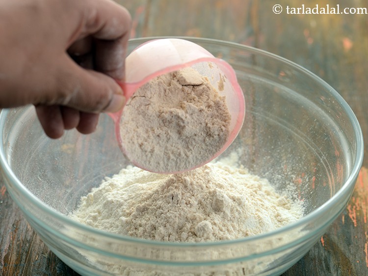 Step 3 – Add the whole wheat flour.