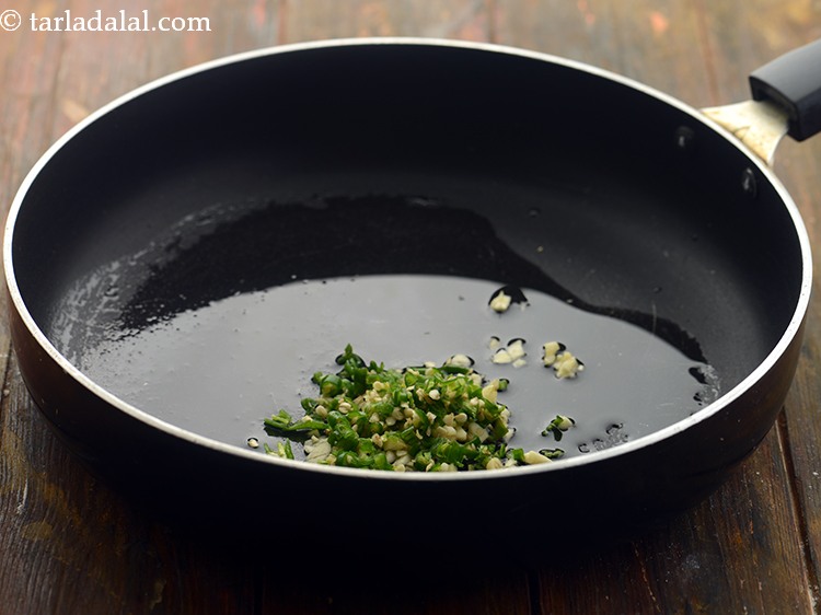 Step 9 – Add the green chillies, you can also use green chilli paste but the chopped ones …