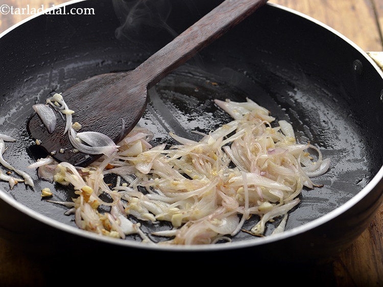 Step 6 – Saut&eacute; on a high flame for 1 to 2 minutes or till they are slightly …