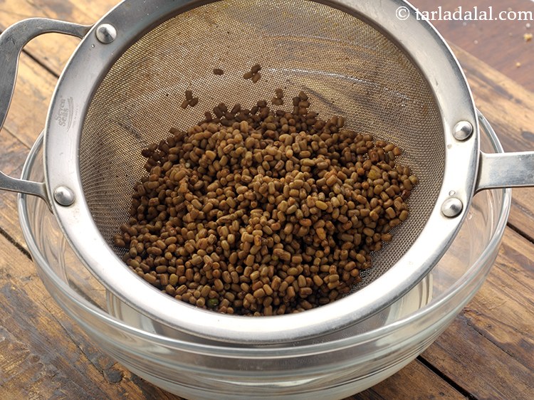 Step 5 – Drain out the water using a strainer and discard the water.&nbsp;