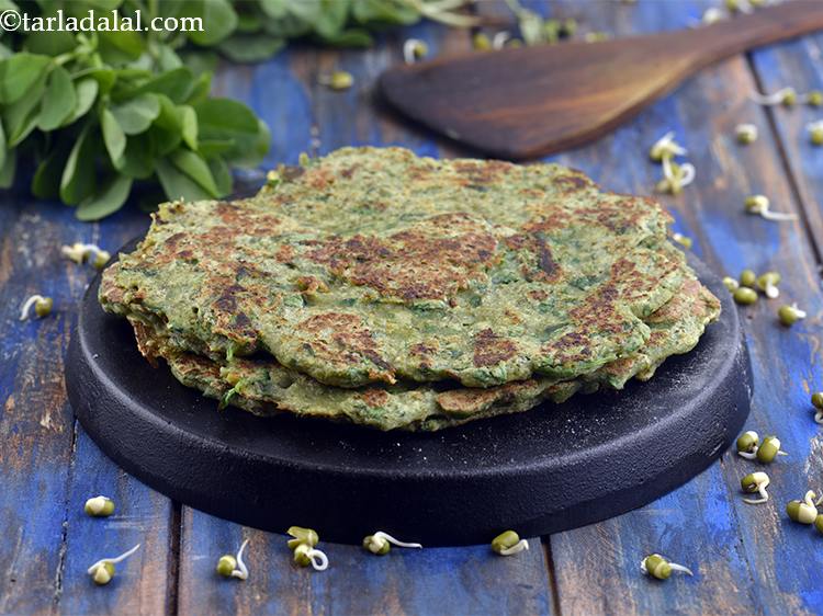 Step 22 – Serve <strong>sprouted moong and methi chilla recipe | healthy moong sprouts chilla | Indian methi …