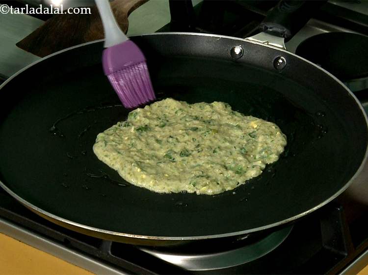 Step 20 – Cook the <strong>sprouted moong and methi chilla recipe | healthy moong sprouts chilla | Indian …