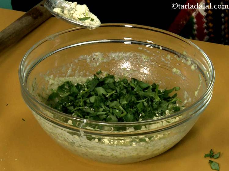 Step 8 – Add the fenugreek leaves. Here are <a href="https://www.tarladalal.com/article-health-benefits-of-fenugreek-leaves-27">9 impressive health benefits of methi leaves</a>.