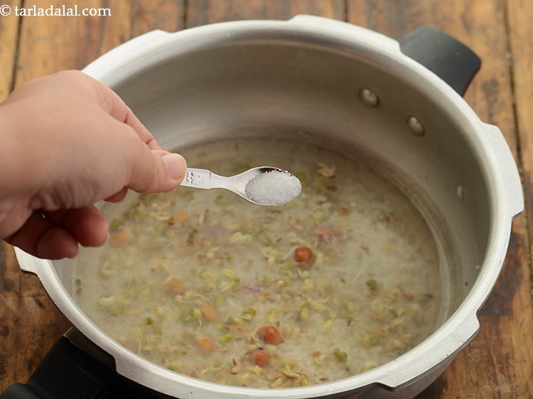Step 21 – Add salt at this stage before cooking itself.
