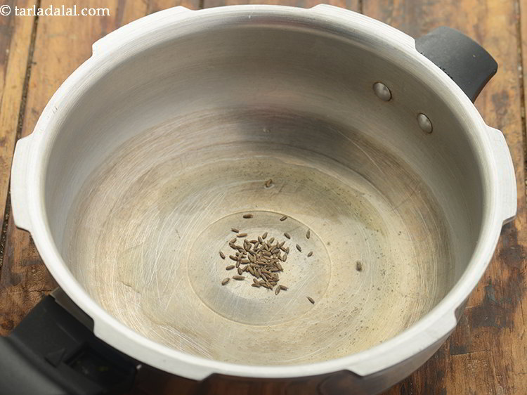 Step 11 – Add cumin seeds to it and allow them to crackle.