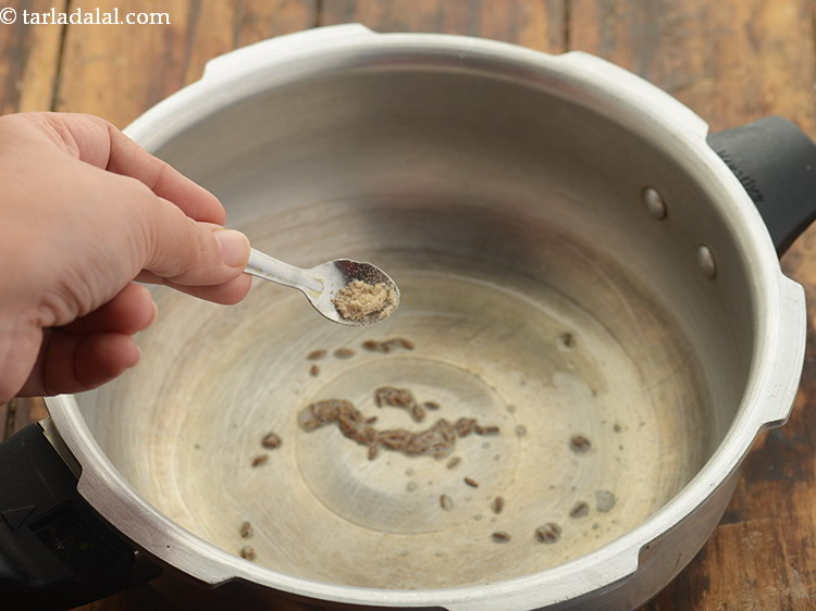 Step 12 – Add a pinch of asafoetida. This aids in digestion.