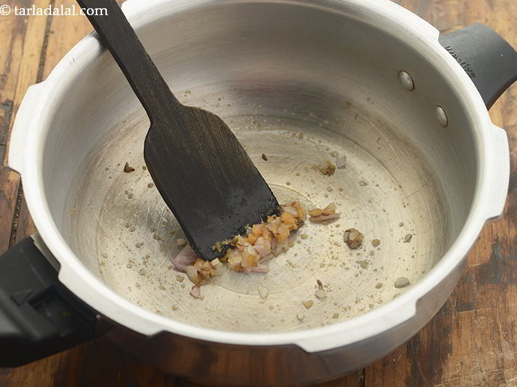 Step 16 – Now saut&eacute; onions for about 30 seconds.