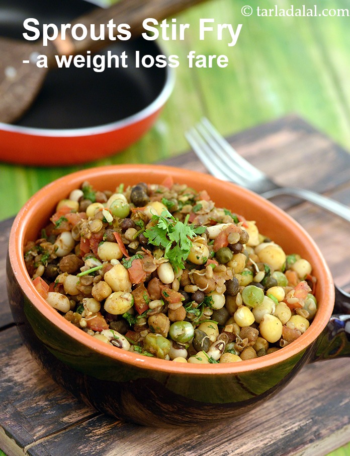 स्टेप 34 – <strong>स्प्राउट्स स्टर फ्राई</strong><strong>&nbsp;- वजन घटाने का उपाय।</strong>