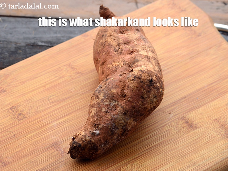 Step 3 – This is what shakarkand looks like.