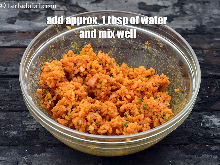 Step 12 – Add approx. 1 tbsp of water and mix very well with your hands. If you …