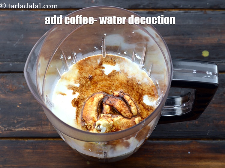 Step 12 – Add the coffee- water decoction.&nbsp;
