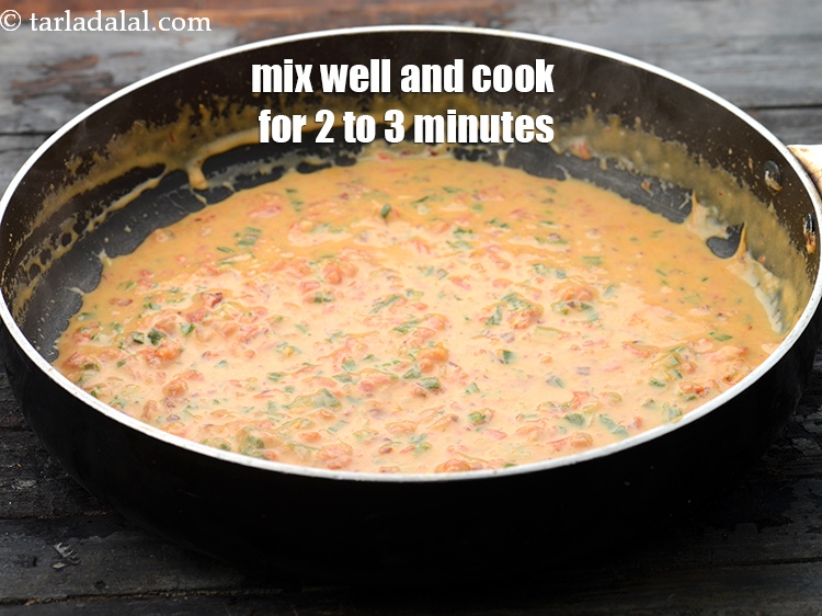 Step 15 – Mix well and cook on a medium flame for another 2 to 3 minutes, while …
